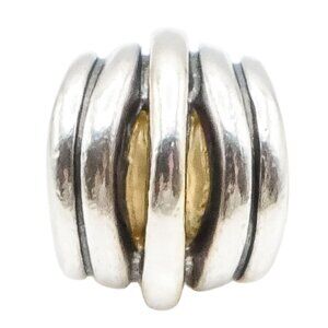 Lovelinks by Aagaard Sterling Silver Ribbed Charm Bead